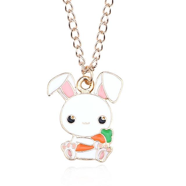 Collier lapin kawaii et sa carotte - Le Petit Fermier