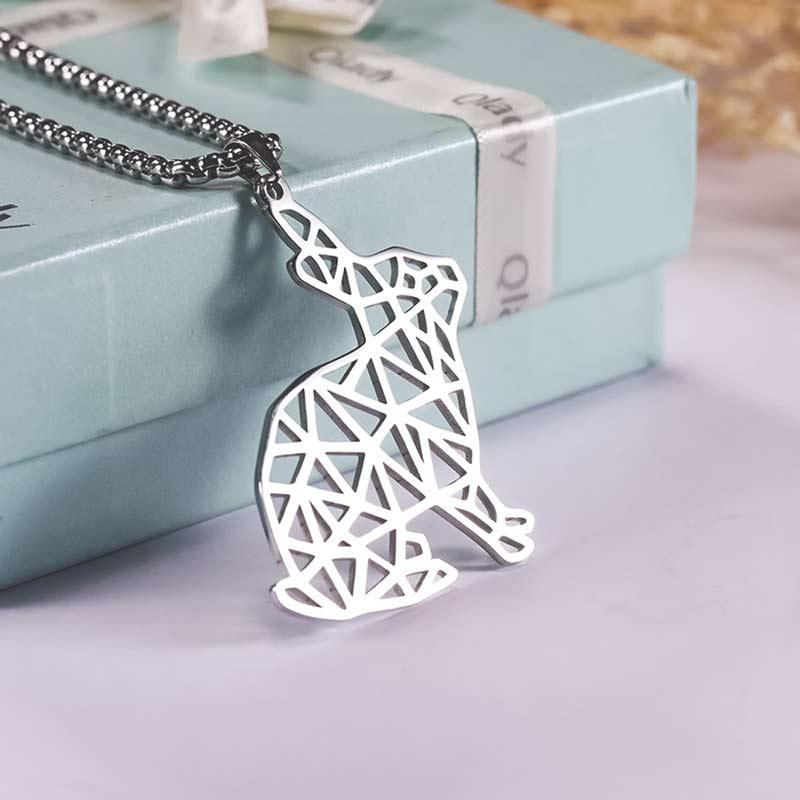 Collier lapin minimaliste en acier inoxydable - Le Petit Fermier