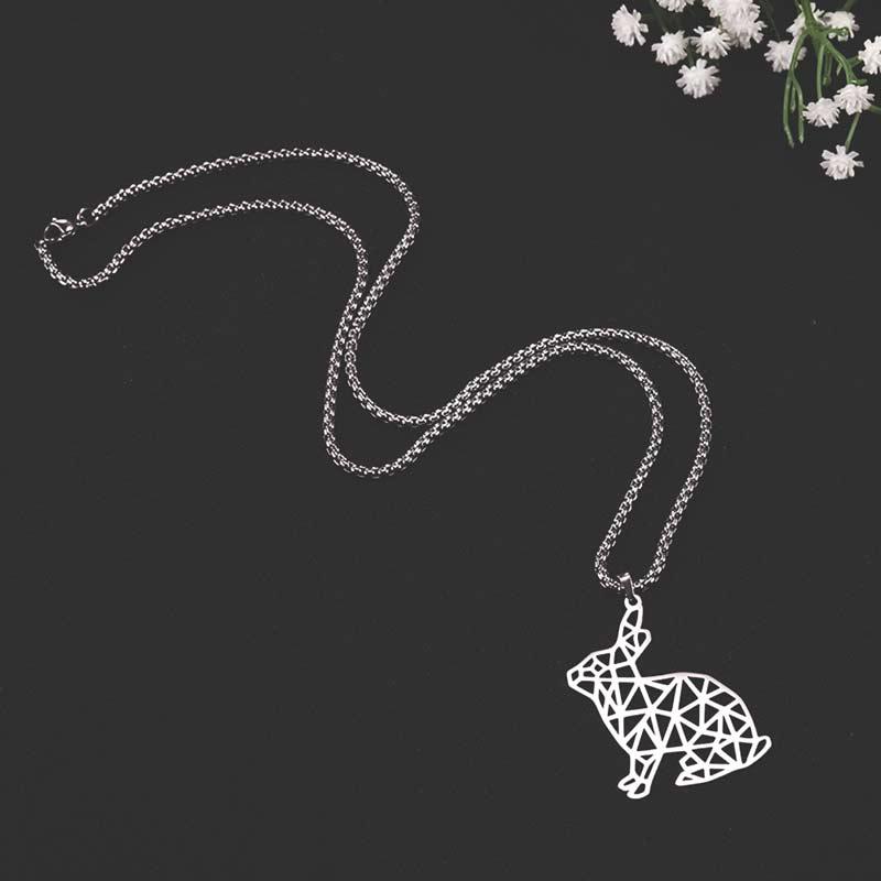 Collier lapin minimaliste en acier inoxydable - Le Petit Fermier