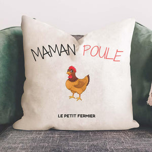 Housse de coussin maman poule - Le Petit Fermier