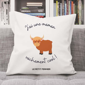 Housse de coussin Maman vachement cool - Le Petit Fermier