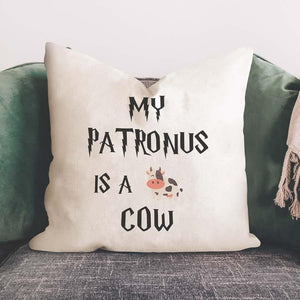 Housse de coussin my patronus is a cow - Le Petit Fermier