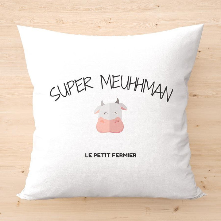 Housse de coussin Super Meuhhman - Le Petit Fermier