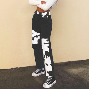 Jean noir à imprimé vache - Le Petit Fermier