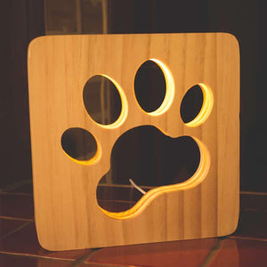 Lampe en bois patte de chien - Le Petit Fermier
