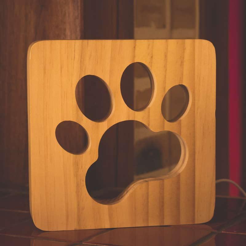 Lampe en bois patte de chien - Le Petit Fermier