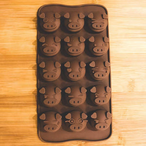 Moule à gâteau cochon en silicone - Le Petit Fermier