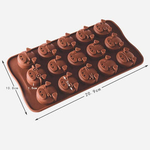 Moule à gâteau cochon en silicone - Le Petit Fermier