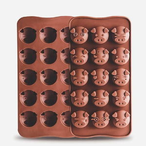 Moule à gâteau cochon en silicone - Le Petit Fermier