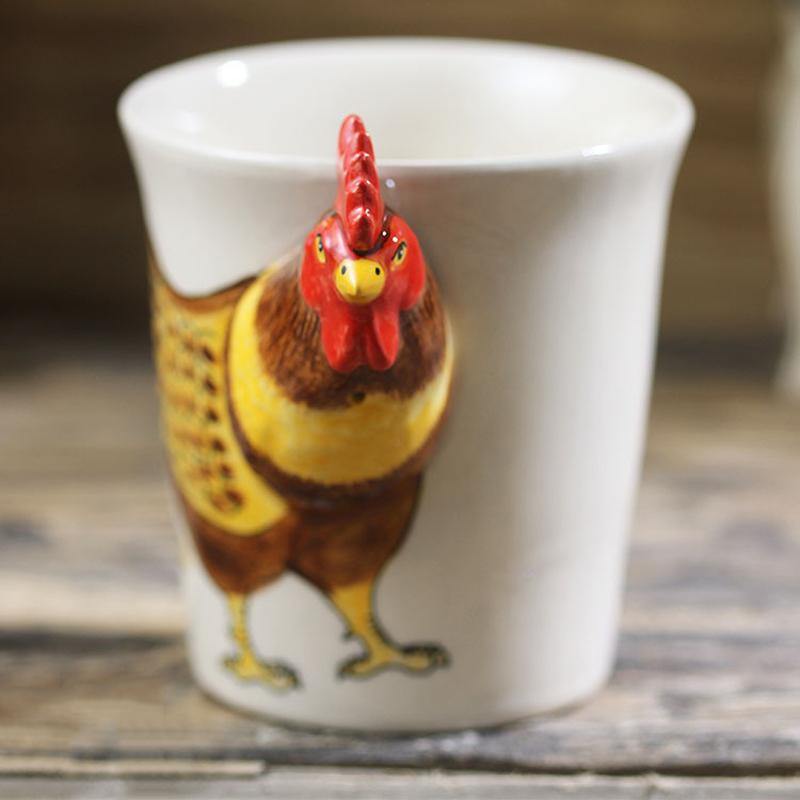 Mug coq en porcelaine - Le Petit Fermier