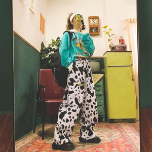 Pantalon ample à motif vache - Le Petit Fermier