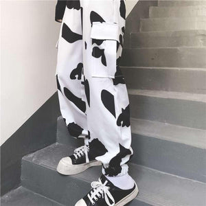 Pantalon cargo unisexe à motif vache - Le Petit Fermier