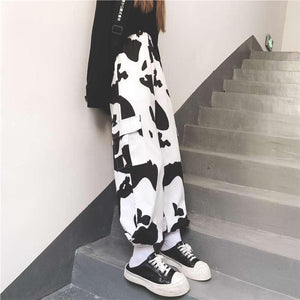 Pantalon cargo unisexe à motif vache - Le Petit Fermier