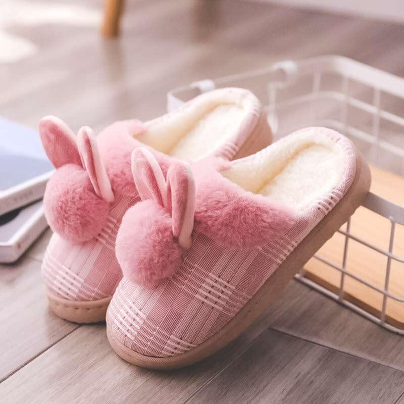 Pantoufles lapin à carreaux - Le Petit Fermier