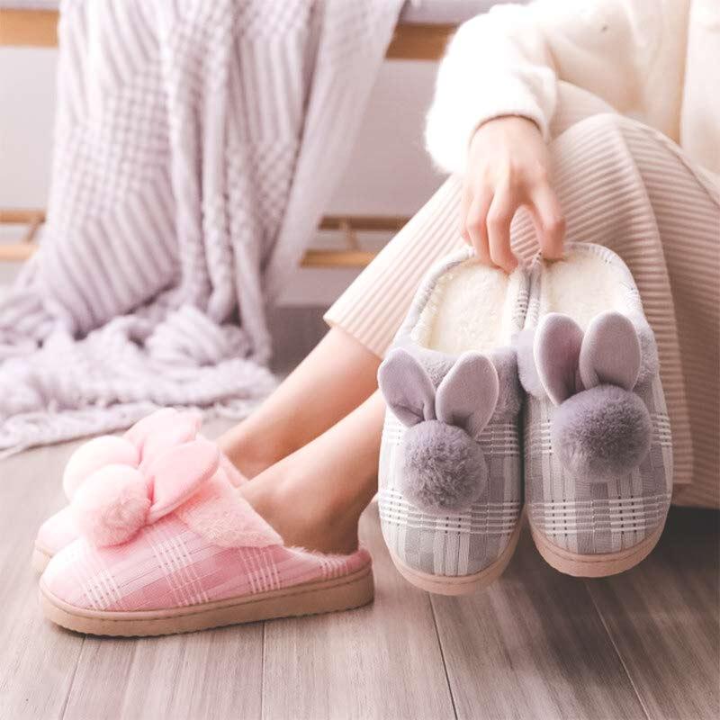 Pantoufles lapin à carreaux - Le Petit Fermier