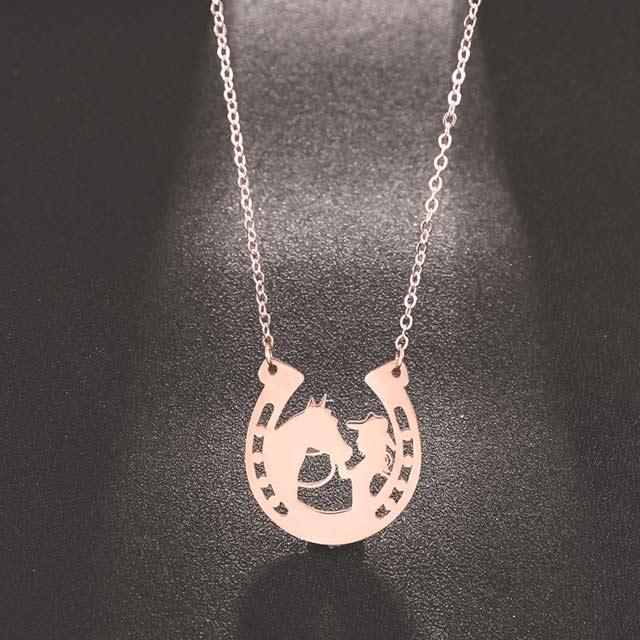 Pendentif fer à cheval cavalier - Le Petit Fermier