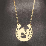 Pendentif fer à cheval cavalier - Le Petit Fermier