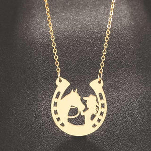 Pendentif fer à cheval cavalier - Le Petit Fermier