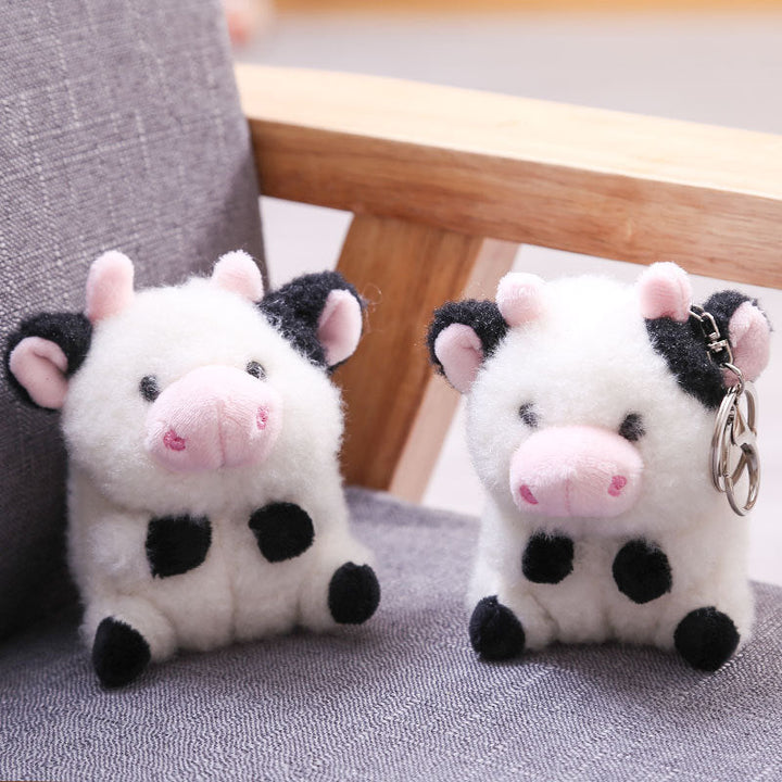 Porte-clé vache en peluche de 12 cm - Le Petit Fermier