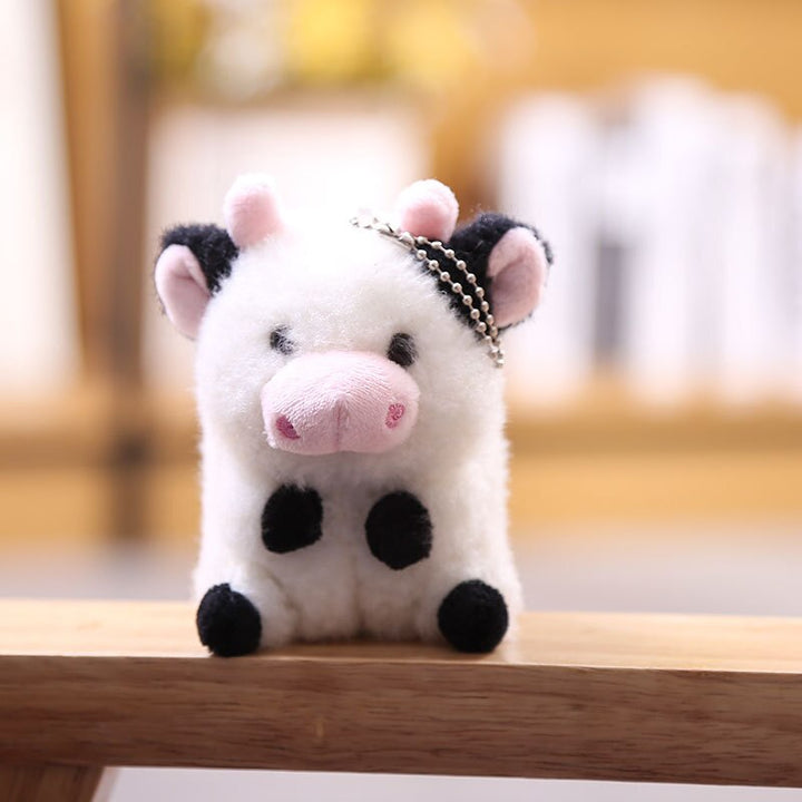 Porte-clé vache en peluche de 12 cm - Le Petit Fermier
