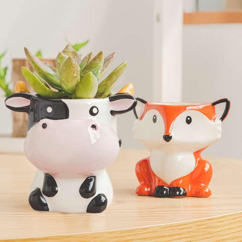 Pot de fleur en céramique vache - Le Petit Fermier
