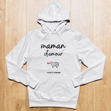 Sweat à capuche maman d'amour - Le Petit Fermier