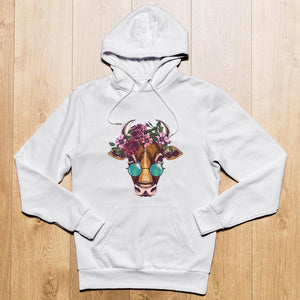 Sweat à capuche tête de vache babacool - Le Petit Fermier