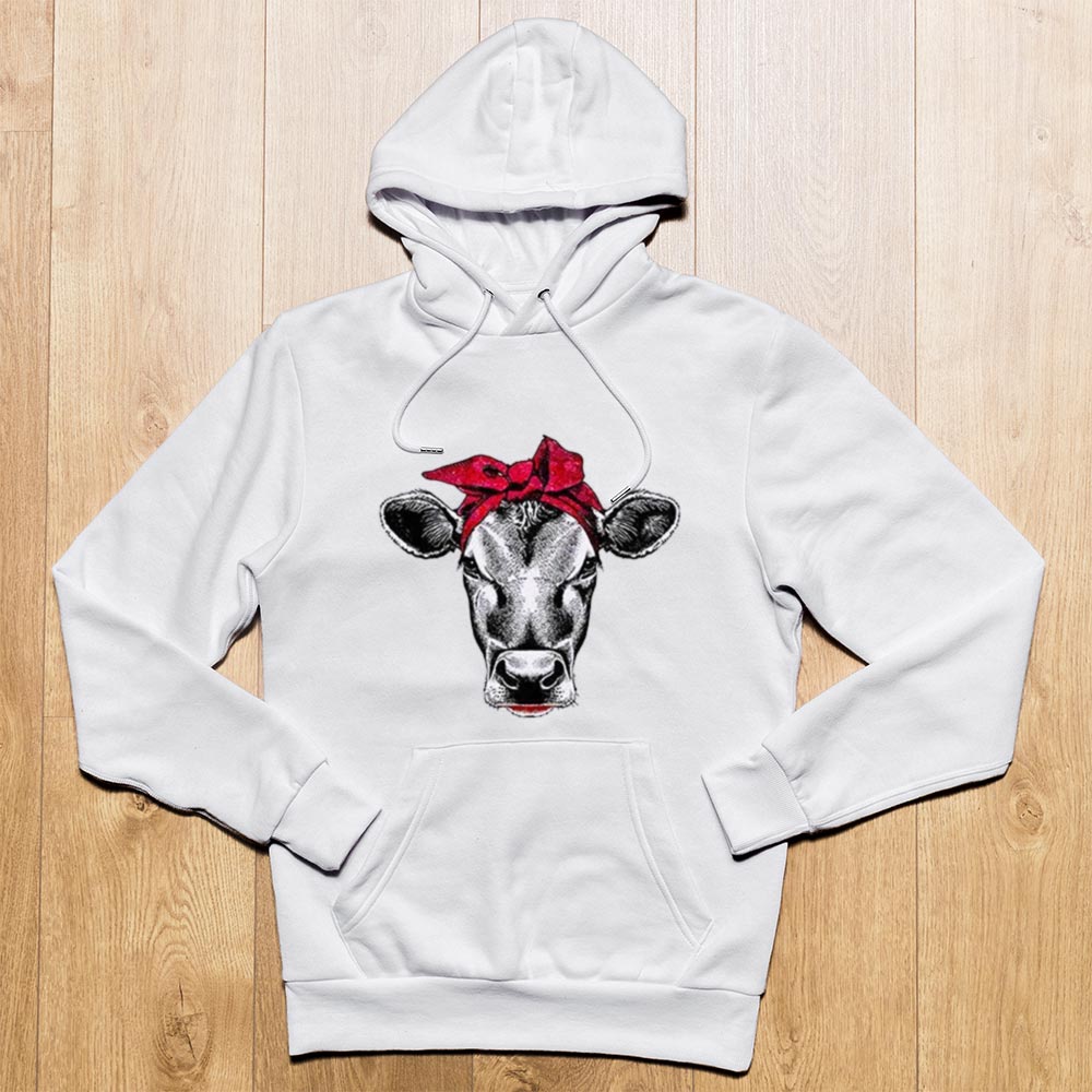 Sweat à capuche vache bandana - Le Petit Fermier