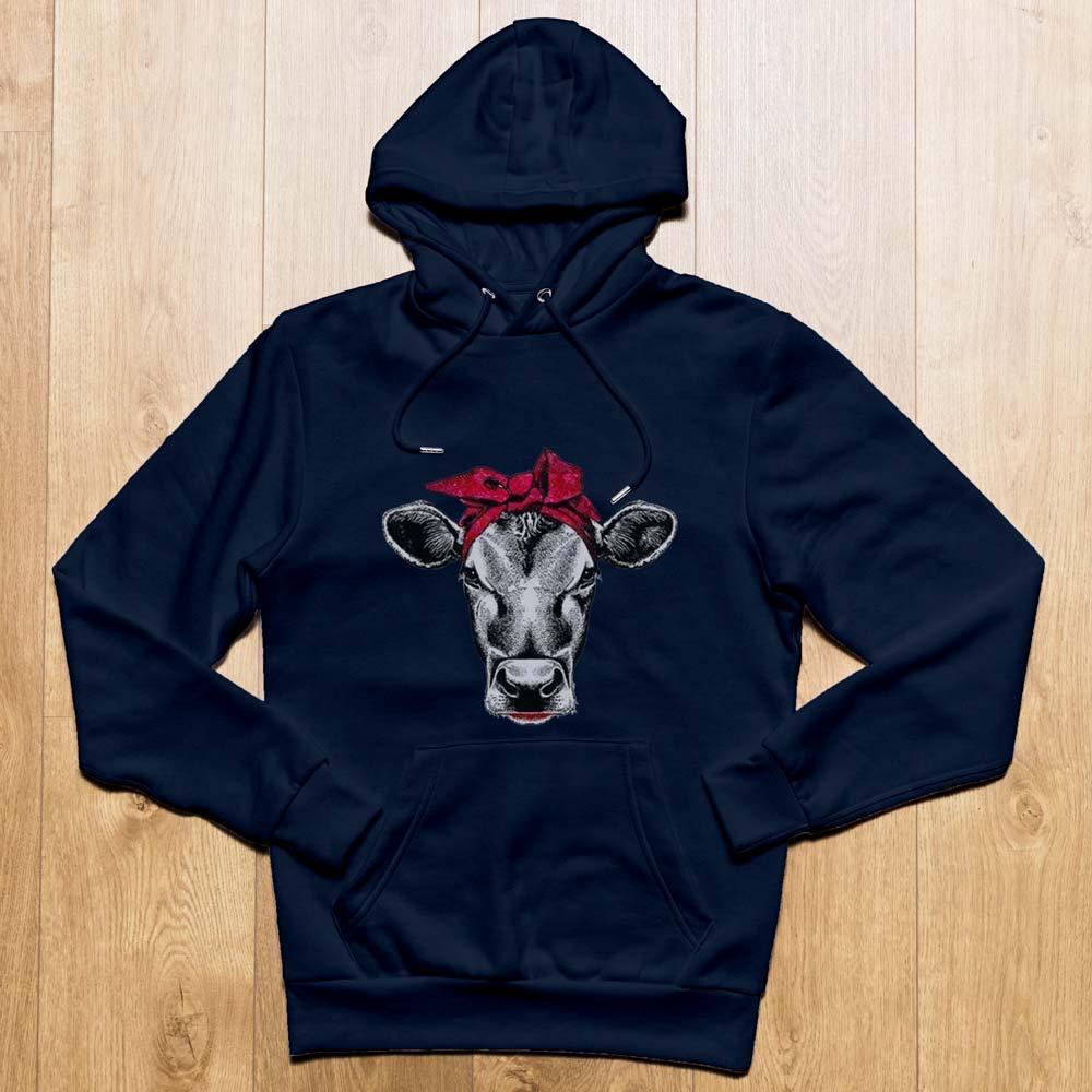 Sweat à capuche vache bandana - Le Petit Fermier