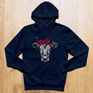 Sweat à capuche vache bandana - Le Petit Fermier