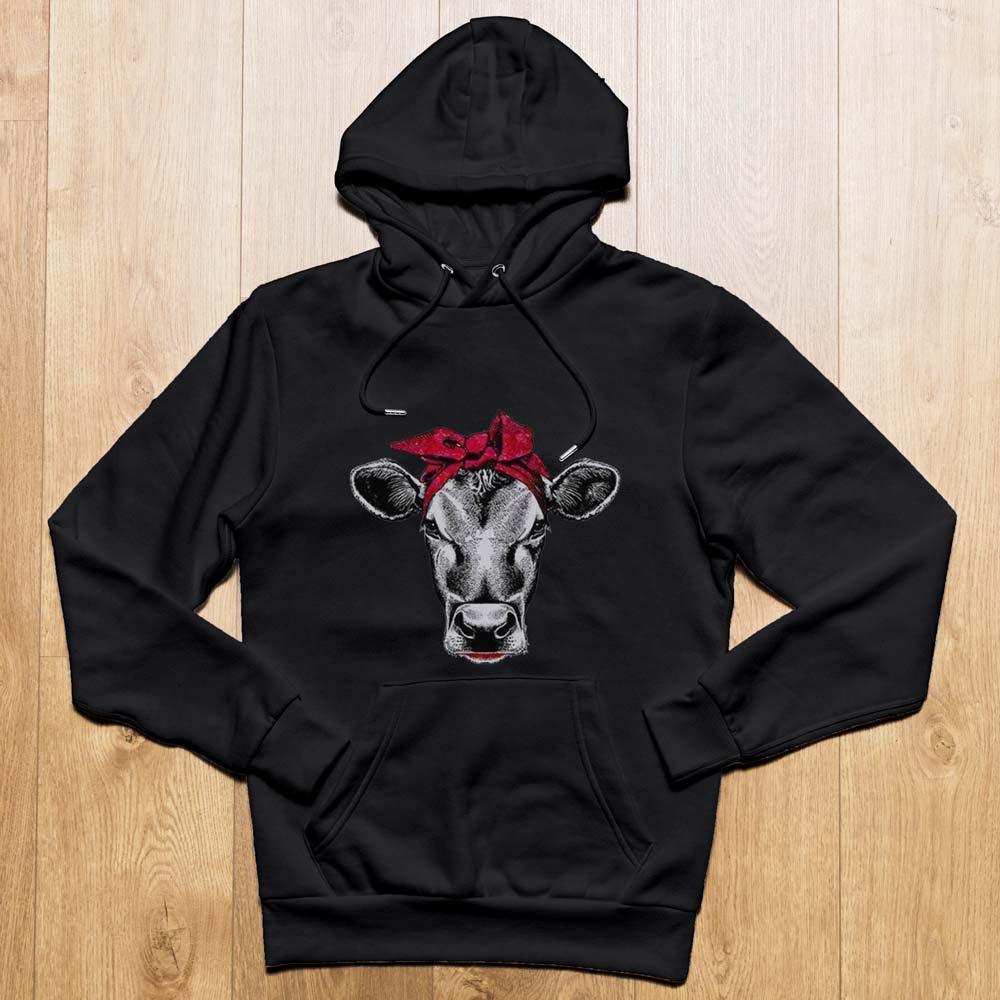 Sweat à capuche vache bandana - Le Petit Fermier