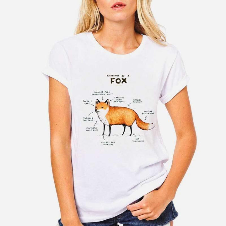 T-shirt anatomie renard - Le Petit Fermier