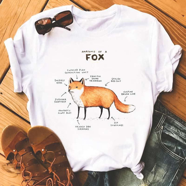 T-shirt anatomie renard - Le Petit Fermier