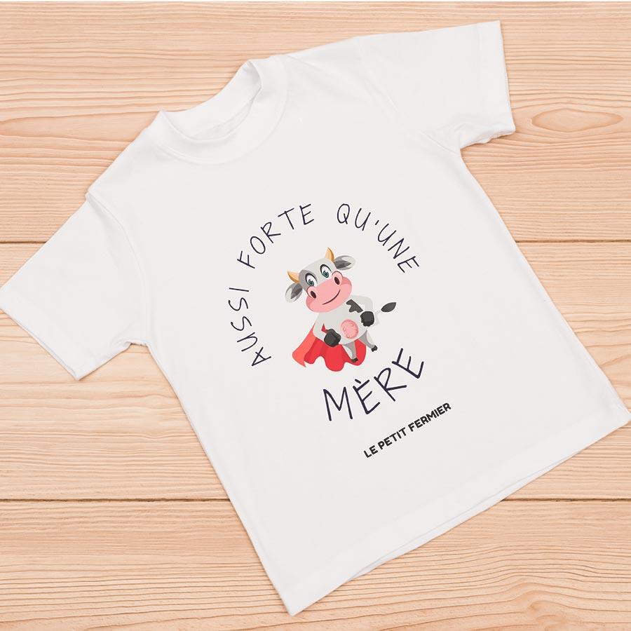 T-shirt aussi forte qu'une mère - Le Petit Fermier