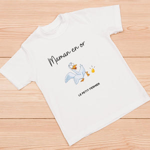 T-shirt canard maman en or - Le Petit Fermier