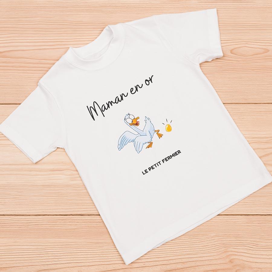 T-shirt canard maman en or - Le Petit Fermier