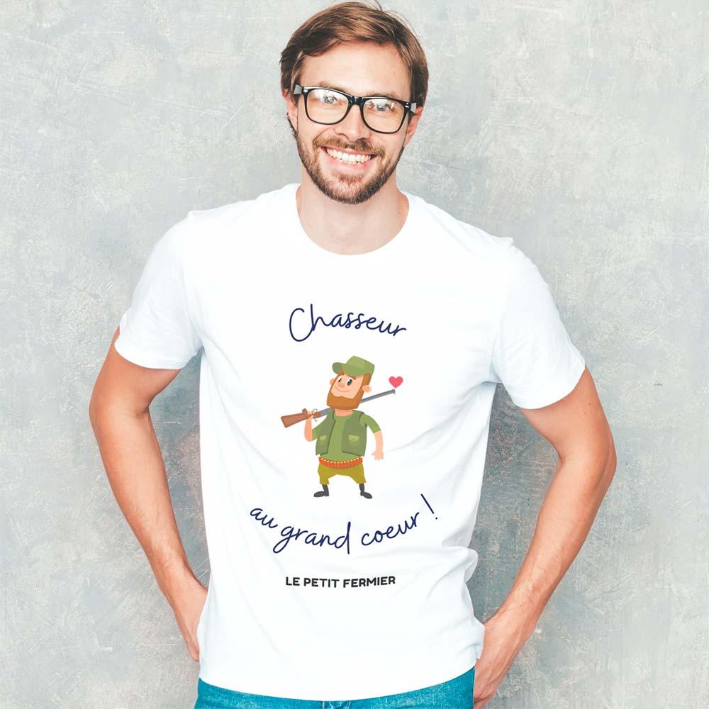 T shirt chasseur au grand coeur Le Petit Fermier