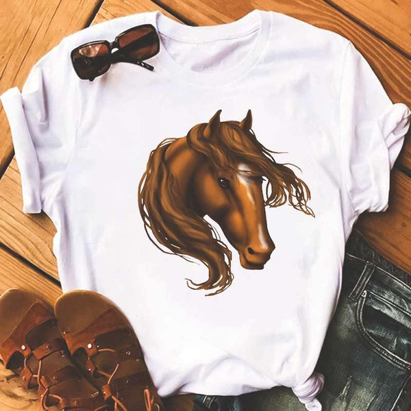 T-shirt cheval au style cartoon - Le Petit Fermier