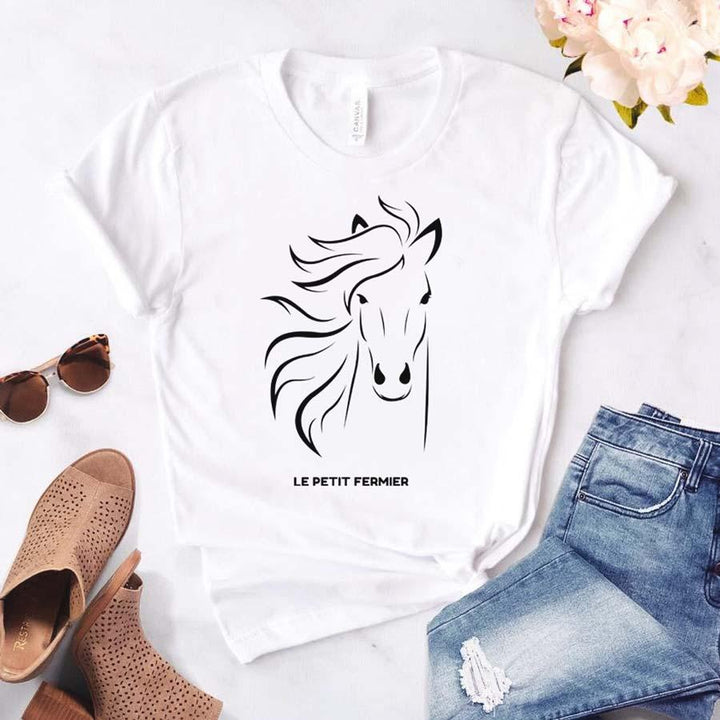 T-shirt cheval design - Le Petit Fermier