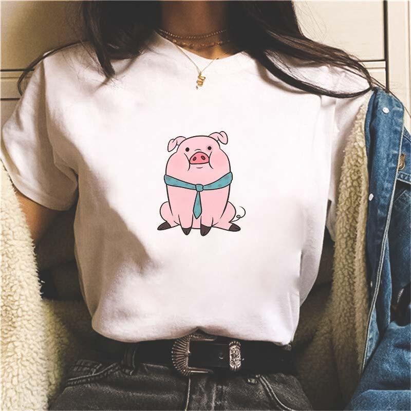 T-shirt cochon et cravate verte - Le Petit Fermier