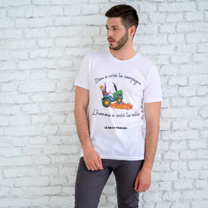 T-shirt Dieu a créé la campagne, l'homme a créé la ville - Le Petit Fermier