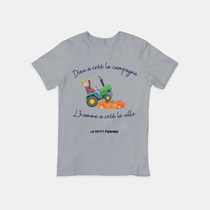 T-shirt Dieu a créé la campagne, l'homme a créé la ville - Le Petit Fermier