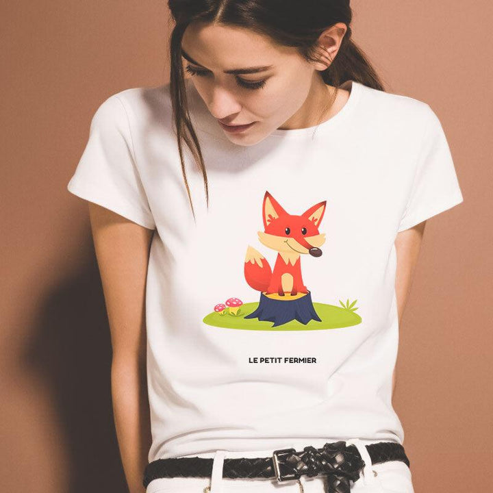 T-shirt femme renard de la forêt - Le Petit Fermier