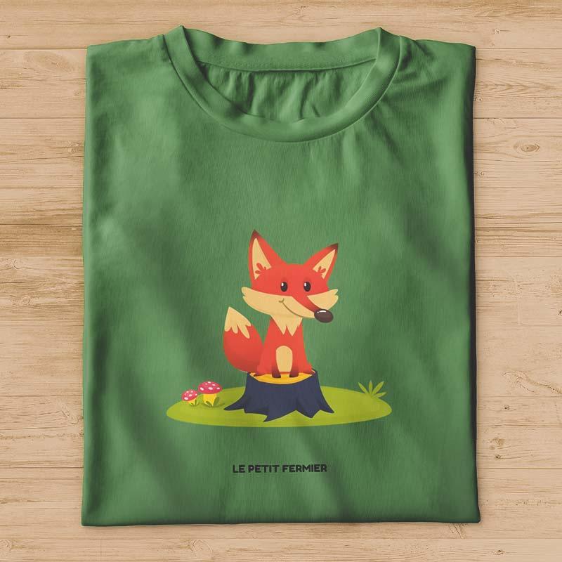 T-shirt femme renard de la forêt - Le Petit Fermier