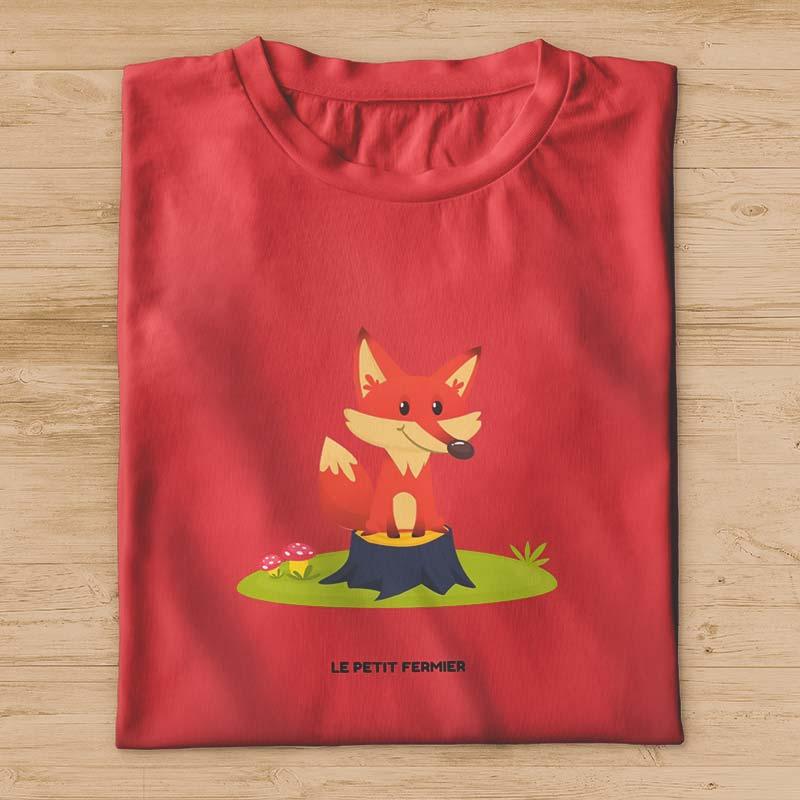 T-shirt femme renard de la forêt - Le Petit Fermier