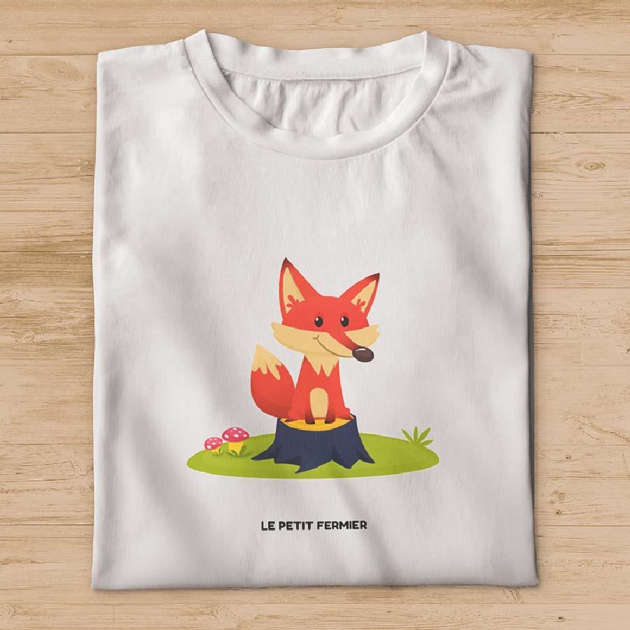 T-shirt femme renard de la forêt - Le Petit Fermier