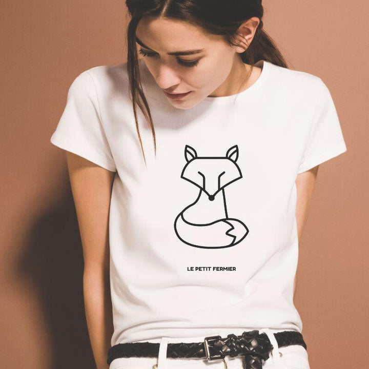T-shirt femme renard minimaliste - Le Petit Fermier