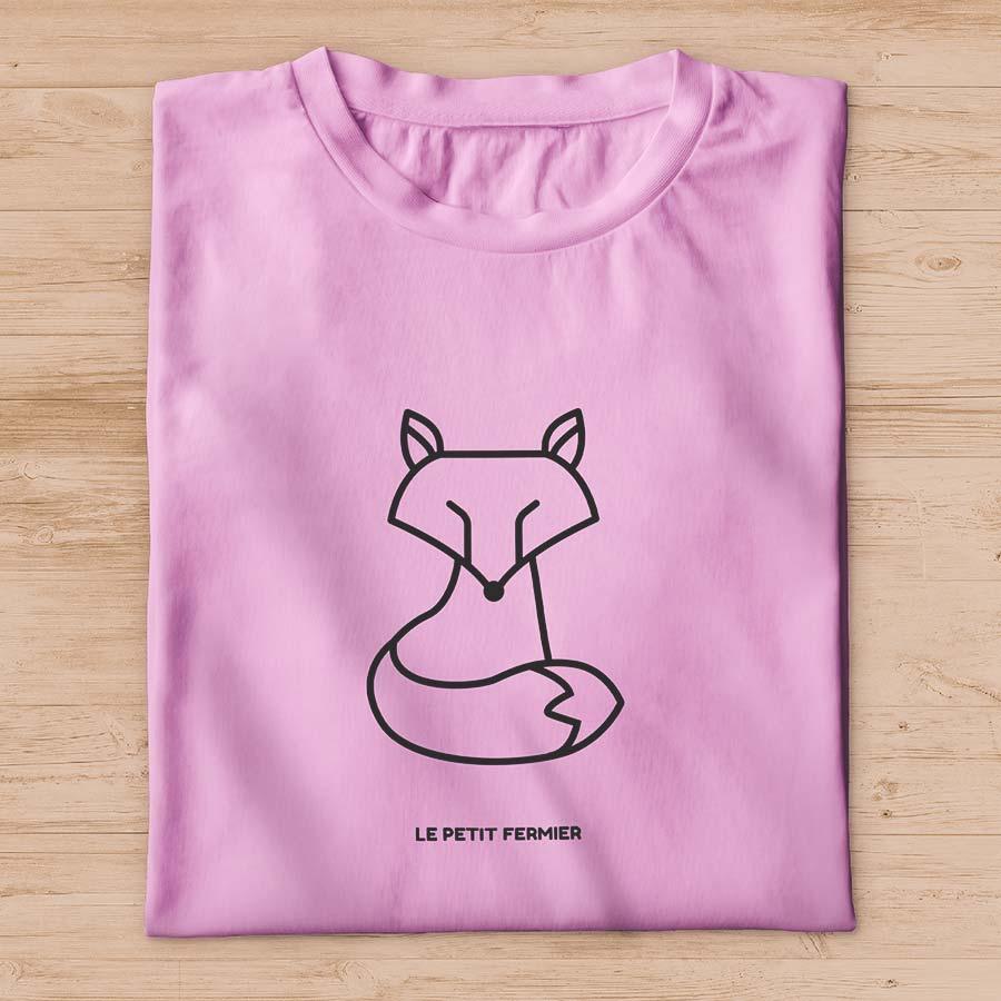 T-shirt femme renard minimaliste - Le Petit Fermier