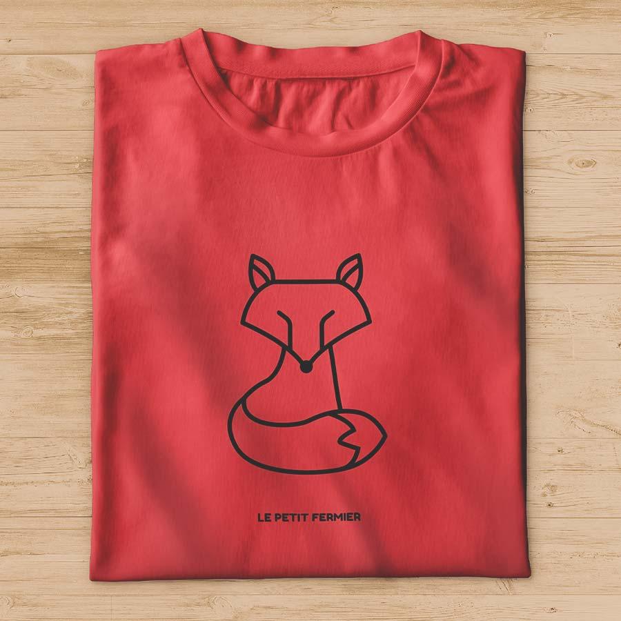 T-shirt femme renard minimaliste - Le Petit Fermier
