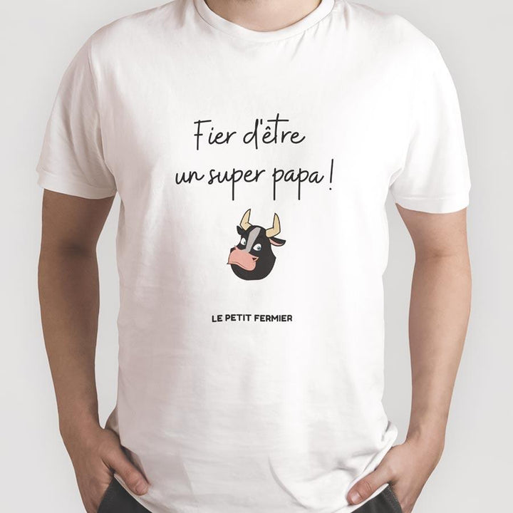 T-shirt fier d'être un super papa - Le Petit Fermier